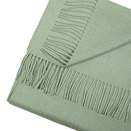 Cozy Green Baby Alpaca Scarf Luxe Natural Warmth
