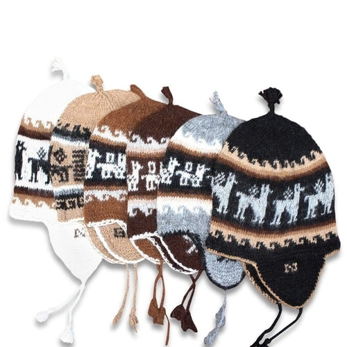 Cozy Alpaca Chullo Hat: Snug & Stylish Winter Warmth with Ear Flaps!